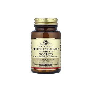 Metilcobalamina Sublingual Vitamina B12 5.000mcg 60 Comprimidos Sublinguais - Solgar