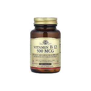 Vitamina B12 500 mcg 100 Comprimidos - Solgar