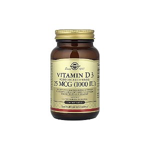 Vitamina D3 25 mcg (1.000 UI) 100 Cápsulas Cápsulas Gelatinosas - Solgar