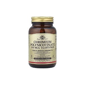 Polinicotinato de Cromo 200mcg 100 Cápsulas Vegetais - Solgar