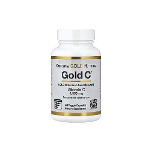 Gold C® Vitamina C de Classe USP 1.000mg 60 Cápsulas Vegetais - California Gold Nutrition