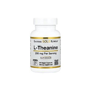 L-teanina com AlphaWave® 200 mg 60 Cápsulas Vegetais - California Gold Nutrition