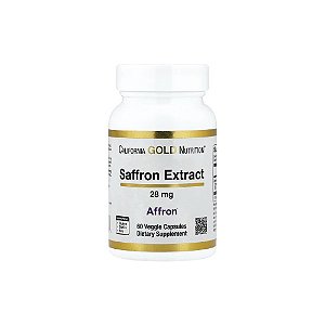 Extrato de Açafrão com Affron® 28 mg 60 Cápsulas Vegetais - California Gold Nutrition