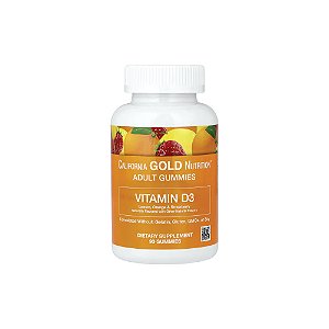 Gomas de Vitamina D3 Limão Laranja e Morango 90 Gomas 25 mcg (1.000UI por Goma) - California Gold Nutrition