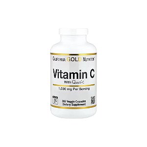 Vitamina C Quali-C 1.000mg 365 Cápsulas Vegetais - California Gold Nutrition
