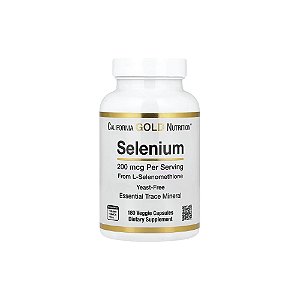 Selênio Sem Fermento 200 mcg 180 Cápsulas Vegetais - California Gold Nutrition