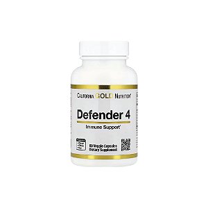 Defender 4 com Vitamina C Vitamina D Zinco e Selênio 60 Cápsulas Vegetais - California Gold Nutrition