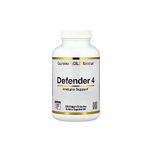 Defender 4 com Vitamina C Vitamina D Zinco e Selênio 180 Cápsulas Vegetais - California Gold Nutrition