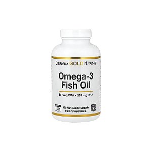 Óleo de Peixe Ômega-3 120 Cápsulas Gelatinosas (1.250mg por Cápsula) - California Gold Nutrition