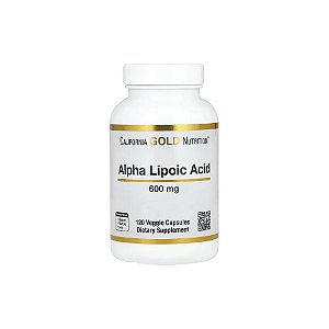 Ácido Alpha Lipoico 600 mg 120 Cápsulas Vegetais - California Gold Nutrition