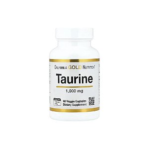 Taurina 1.000mg 60 Cápsulas Vegetais - California Gold Nutrition