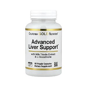 Advanced Liver Support com Extrato de Cardo-Mariano L-Glutationa Ácido Tióctico e Extrato da Semente de Uva 90 Cápsulas Vegetais - California Gold Nutrition