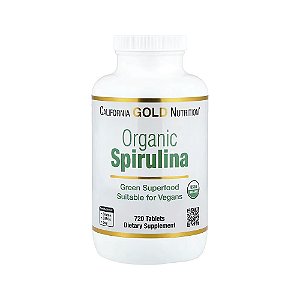 Espirulina Orgânica 720 Comprimidos - California Gold Nutrition
