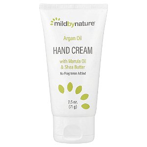 Creme para as Mãos de Óleo de Argão com Óleo de Marula e Manteiga de Karité Suavizante e Sem Aroma 71 g - Mild By Nature