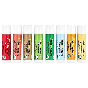 Sierra Bees™ Embalagem Combo de Bálsamos Labiais Orgânicos 8 Unidades 4,25 g Cada - Mild By Nature