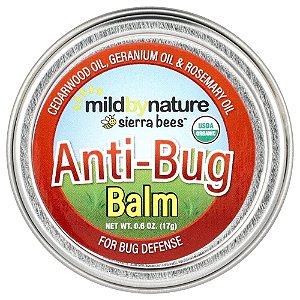 Sierra Bees™ Bálsamo Anti-insetos Cedro Gerânio e Óleo de Alecrim 17 g - Mild By Nature