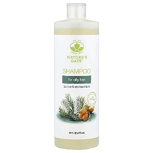 Nature's Gate Shampoo de Melaleuca e Espinheiro-marítimo para Cabelos Oleosos 473 ml - Mild By Nature