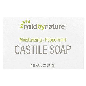 Sabonete de Castela em Barra Hortelã-Pimenta 141 g - Mild By Nature