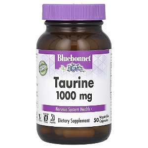 Taurina 1000mg 50 Cápsulas Vegetais - Bluebonnet Nutrition