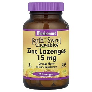 EarthSweet Pastilhas Mastigáveis de Zinco sabor Laranja 60 Pastilhas - Bluebonnet Nutrition
