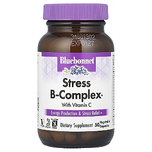 Complexo B para Estresse com Vitamina C 50 Cápsulas Vegetais - Bluebonnet Nutrition