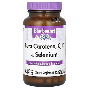 Betacaroteno Vitamina C Vitamina E e Selênio 120 Cápsulas - Bluebonnet Nutrition