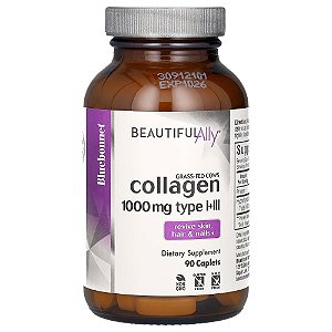 Beautiful Ally Colágeno dos Tipos I e III 1000 mg 90 Cápsulas - Bluebonnet Nutrition