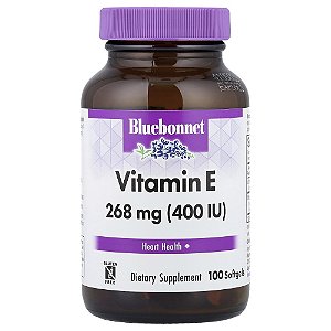 Vitamina E 268mg 400 UI 268 mg 100 Cápsulas Gelatinosas - Bluebonnet Nutrition