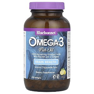 Óleo de Peixe Ômega-3 2000mg 120 Cápsulas Gelatinosas - Bluebonnet Nutrition