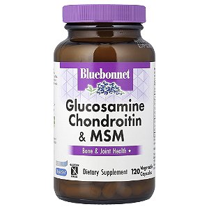 Glucosamina Condroitina e MSM 120 Cápsulas Vegetais - Bluebonnet Nutrition