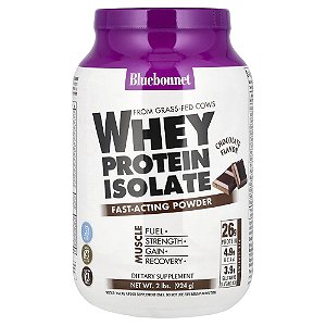 Whey Protein Isolado Chocolate Natural 924g - Bluebonnet Nutrition