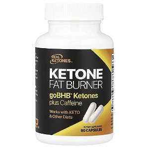 Queimador de Gordura Cetona GoBHB com Cafeína 60 Cápsulas - Real Ketones