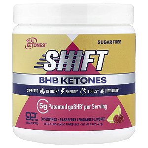 Shift Mistura em Pó de BHB Cetonas Limonada com Framboesa 237 g - Real Ketones