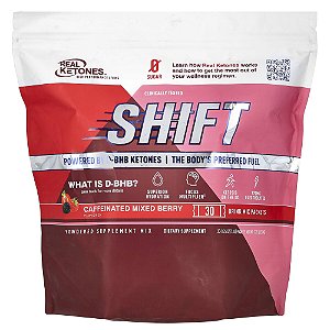 Shift Frutos Silvestres Mistos e Cafeinados 30 Embalagens 7,3 g Cada - Real Ketones