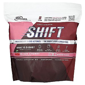 Shift Cereja Preta 30 Embalagens de Mistura para Bebidas 7,5 g Cada - Real Ketones