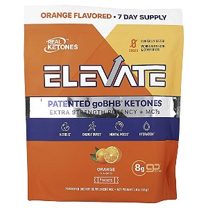 Elevate Laranja 7 Embalagens 12,3 g Cada - Real Ketones