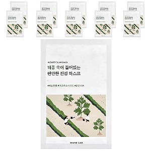 Mugwort Calming Sheet Mask Máscara Facial 10 Unidades 25 ml - Round Lab