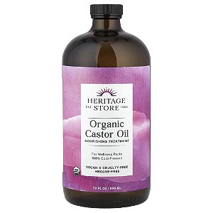 Organic Castor Oil Óleo de Rícino Orgânico 946 ml - Heritage Store