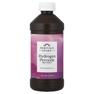 Hydrogen Peroxide Mouthwash Enxaguante Bucal Hortelã 473 ml - Heritage Store