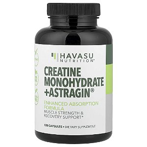 Creatina Monohidratada e Astragin 120 Cápsulas - Havasu Nutrition
