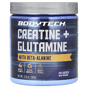 Creatina e Glutamina com Beta-Alanina Sem Sabor 306 g - BodyTech