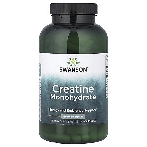 Creatina Monohidratada 1000 mg 180 Cápsulas - Swanson Vitamins