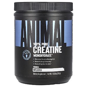 Creatina Monohidratada em Pó Sem Sabor 300 g - Animal