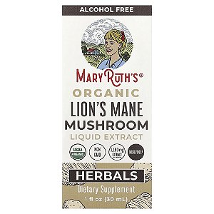 Extrato Líquido de Cogumelo Juba-de-Leão Orgânico Sem Álcool 30 ml - MaryRuth's