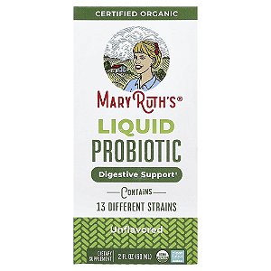 Probiótico Líquido Orgânico Sem Sabor 60 ml - MaryRuth's