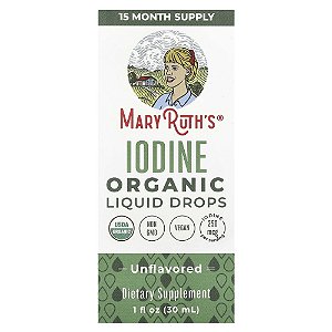 Iodo Orgânico em Gotas Sem Sabor 250 mcg 30 ml - MaryRuth's