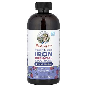 Ferro Líquido Vegano Pré-natal e Pós-natal Fruto Silvestre 450 ml - MaryRuth's