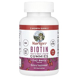 Gomas de Biotina Goji Frutas Vermelhas 60 Gomas - MaryRuth's