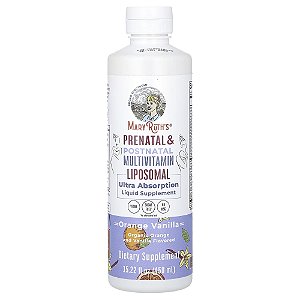 Multivitamínico Lipossomal Pré-natal e Pós-natal Laranja e Baunilha 450 ml - MaryRuth's