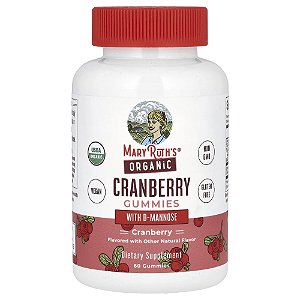 Orgânico Gomas de Cranberry com Dextromanose 60 Gomas - MaryRuth's
